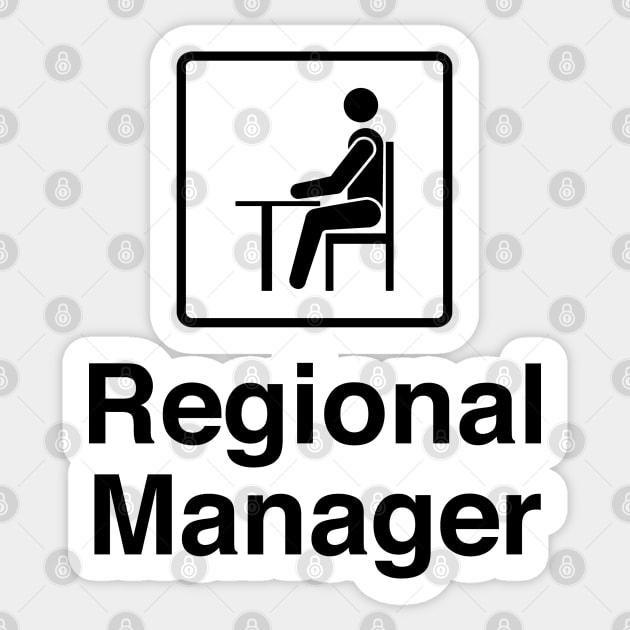 The Office - Regional Manager Black Set Sticker by Shinsen Merch